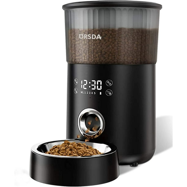 ORSDA Automatic Cat Feeder, 135oz/4L Dog Feeder Pet Food Dispenser with