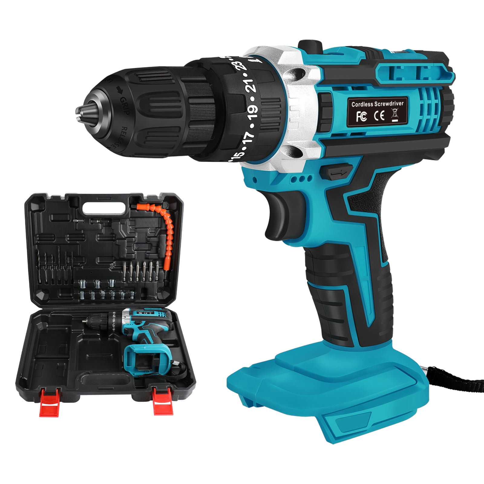LabTEC Drill Set, 21V Cordless Drill with Accessories, Power Drill