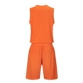 thumbnail image 5 of Boys Athletic 2-Piece Set, Orange Sleeveless Sports Jersey & Shorts, Youth Basketball Team Uniform, Lightweight Quick-Dry Polyester,Size 10-11T, 5 of 5