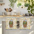 thumbnail image 4 of Easter Kitchen Towels Set of 2, Bunny Ears Spring Yellow Flowers Potted Plant Pastoral Absorbent Dish Towels for Kitchen, Microfiber Hand Towel, Quick Drying Tea Towel for Cleaning Dishcloths, 4 of 7