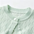 thumbnail image 5 of DJDLJWCJ Toddler Girls Cardigan Sweater Long Sleeve Knit School Uniform Sweater Loose Fit Button Down Cardigan Outerwear Green Size 6, 5 of 10