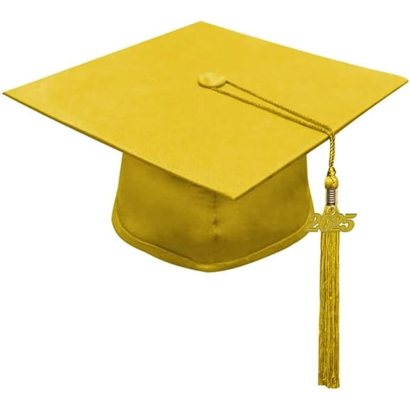 Graduation Cap with Tassel, Gold, 2025 Charm