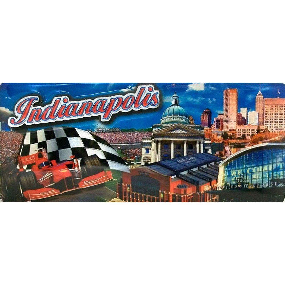 Indianapolis Indiana Foil Panoramic Fridge