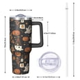 thumbnail image 2 of Autumn Halloween Scene Pattern Tumbler with Handle and Lid,40oz Double Wall Vacuum Insulated Tumbler,Cups Gift for Women and Men, 2 of 7