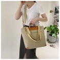 thumbnail image 4 of Bolso portátil grande, bolso de lona de gran capacidad, bolso de mano retro para mujer, bolso de viaje, 4 of 4