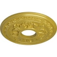thumbnail image 3 of Ekena Millwork 15 3/8"OD x 4 1/4"ID x 1 1/2"P Baltimore Ceiling Medallion (Fits Canopies up to 5 1/2"), Hand-Painted Rich Gold, 3 of 6