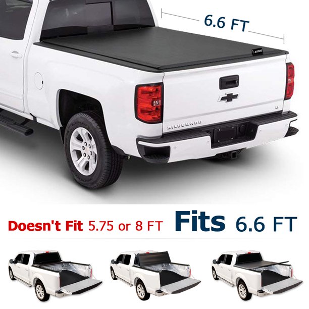 Leader Accessories Tri Fold 6 6ft Tonneau Truck Bed Cover Compatible 2014 2015 2016 2017 2018 Chevy Silverado Gmc Sierra Trucks Styleside Short Bed Walmart Com Walmart Com