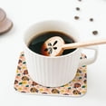 thumbnail image 5 of Yiaed ladybug and flower Print Leather Coasters for Drinks - Cup Coasters Coffee Table Kitchen Table Bar, Home & Office Gifts Handmade Drink Coasters-Square, 5 of 6