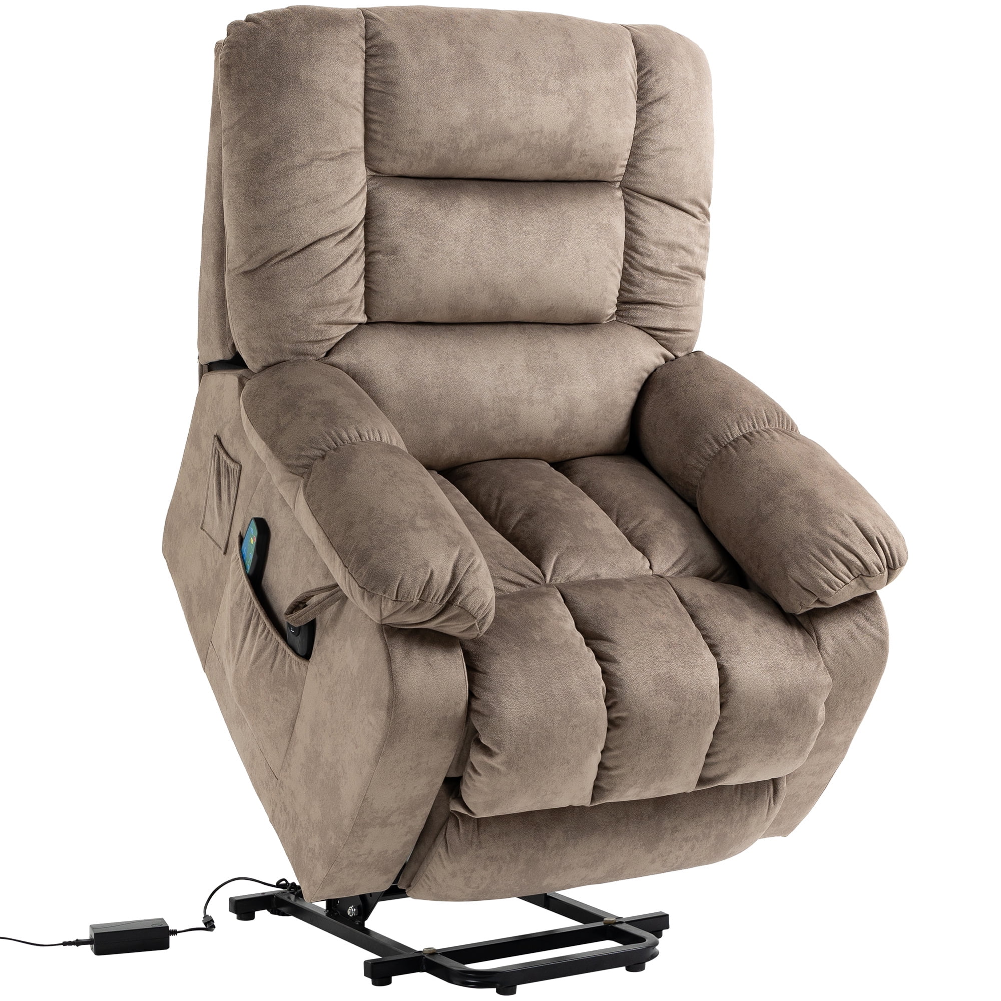 Wide Seat Lift Chair, Power Lift Recliner with Heat Therapy and Massage