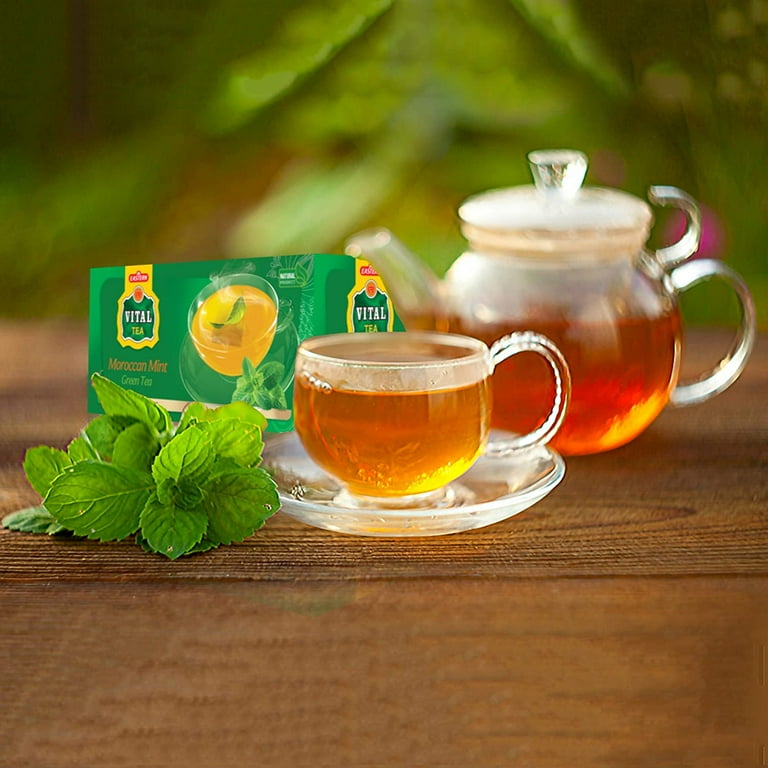 Mint Green Tea, 30 Mint Tea Bags – Unique Flavor of Moroccan Mint