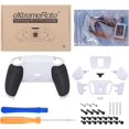 thumbnail image 6 of eXtremeRate Black Rubberized Grip Programable RISE4 Remap Kit for PS5 Controller BDM-030 040, Upgrade Board & Redesigned White Back Shell & 4 Back Buttons for PS5 Controller, 6 of 7