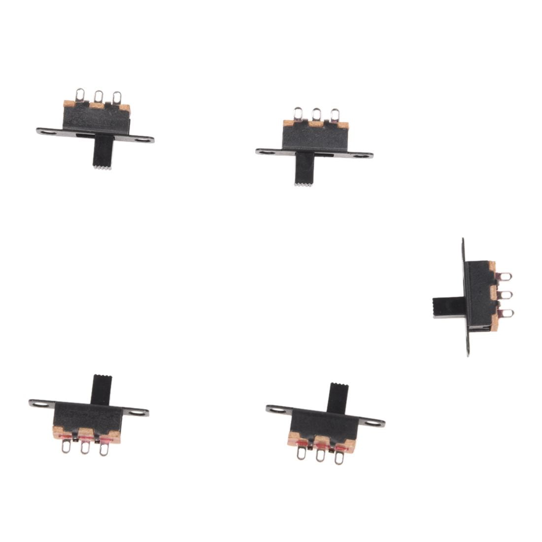 5 Pcs 50V 0.5A 3 Pin 2 Position On/OFF 1P2T SPDT Slide Switch 3 Pin AD 