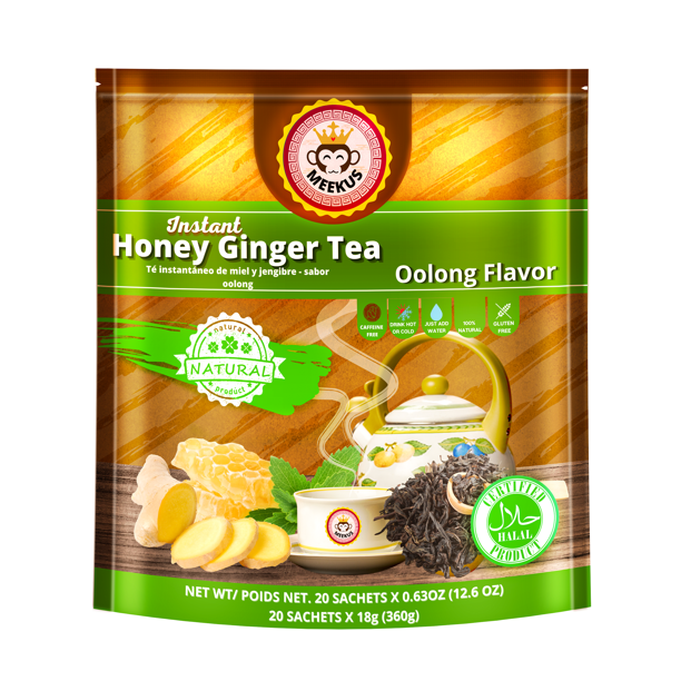 Meekus Honey Ginger Tea Oolong Flavor 20 sachets X 0.63 Oz(12.6 Oz) 18g