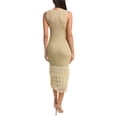 thumbnail image 2 of Milly womens  Raz Metallic Rib Dress, l, Gold, 2 of 3