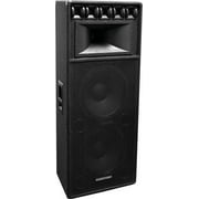 Dual 15-in Professional Speaker System w/17-in x 9-in Horn & Five 3.5-in Tweeters
