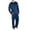 Blue, variant on XIAOCHA Men's Solid Hooded Pajama Set Long Sleeve Hood Top Jogger Pant Home Sleepwear