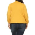 thumbnail image 4 of Women's Plus Size Basic Casual Button Solid Outerwear Jacket Blazer, 4 of 5