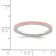 thumbnail image 5 of Sterling Silver Pink Enameled 1.5mm Ring, 5 of 5
