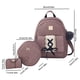 thumbnail image 2 of Mochila estilo coreano Fiudx moda mujer bolso color sólido conjunto de tres piezas, 2 of 2