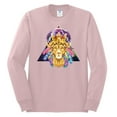 thumbnail image 2 of Lion Throne King Crown Animal Lover Mens Long Sleeve Shirt, Light Pink, X-Large, 2 of 3