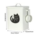 thumbnail image 2 of Pet Supplies Cat Food Storage Bucket Durable Metal Container for Dog Food and Litter Crate Pantry Solution for Cats, 2 of 3