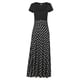 thumbnail image 5 of Qarigey Maxi vestido de manga corta con cuello y estampado de lunares para mujer Vestidos Punto METRO, 5 of 6