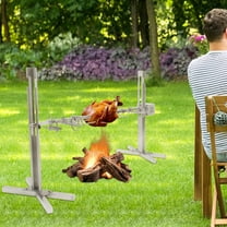 110v 53" Electric Rotisserie Grill 360-degree Rotation Adjustable Height 88lbs