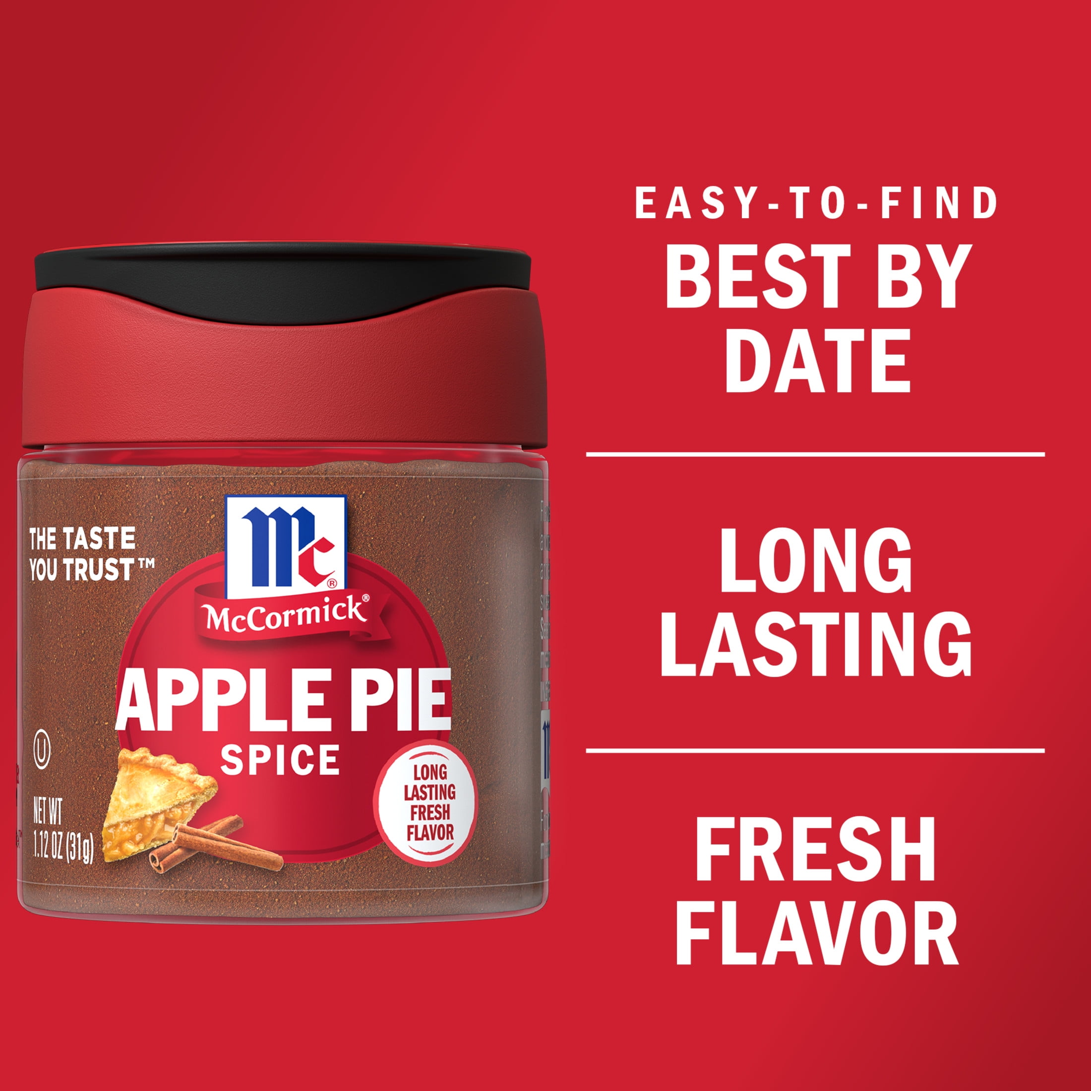 (3 pack) McCormick Kosher Apple Pie Spice, 1.12 oz Bottle