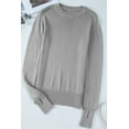 thumbnail image 5 of Cozy Ribbed Hem Round Neck Sweater with Long Sleeves, 5 of 8