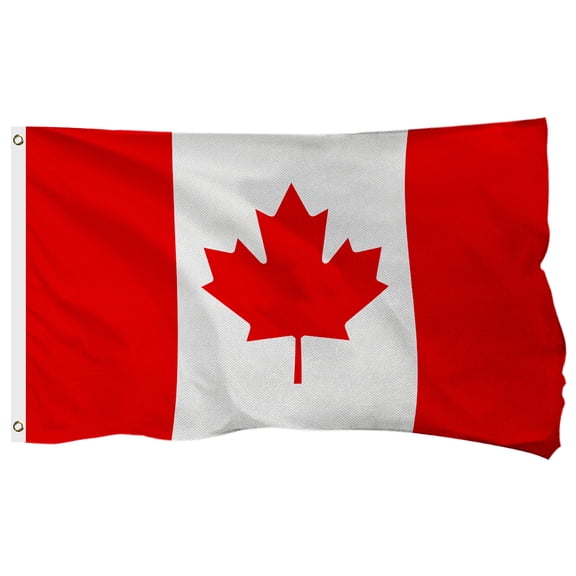 Canada Canadian Flag, 400D Heavy Duty Polyester, Double-Sided Printing, Quadruple Stitched Fly Hem, Fade Resistant, 2 Brass Grommets, National Flag of Canada for Home Outdoor