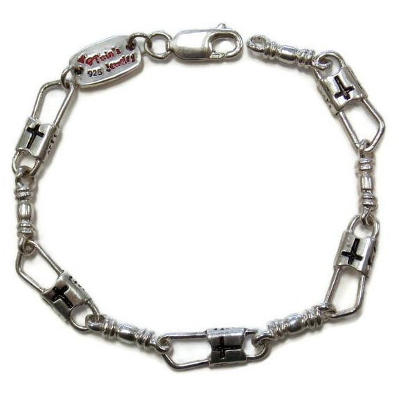 ACTS Bracelet Fishers of Men Sterling Silver Regular Cross Design!!