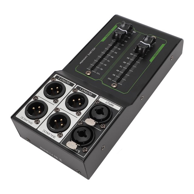 Controlador De Volumen Pasivo, Antideslizante 1 En 2 Salidas Plug And Play Controlador Estéreo Pasivo Para Estudio Y De Sonido Doméstico