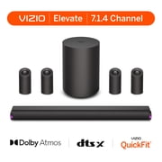 VIZIO Elevate 7.1.4 Pro Soundbar w/ Dolby Atmos, Wireless Surround Speakers & Subwoofer, QuickFit® Compatible (SL714PW-1006)