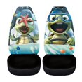thumbnail image 5 of POLERO Cartoon Turtle Decorative Auto Seat Covers for All Season, Polyester High Back Front Seat Cover SUV, 5 of 13