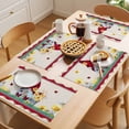 thumbnail image 5 of Placemat Set of 4 Gnome Daisy Flowers Placemats for Dining Table Red Stripes Beige Washable Table Mats for Kitchen and Party Decor Indoor & Outdoor Use, 5 of 8