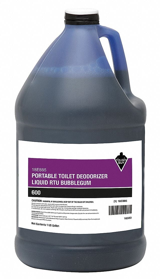Tough Guy Portable Toilet Deodorizer,1 gal,Jug 18E885