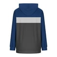 thumbnail image 4 of HAiming Color Block Hooded Sweatshirt for Women Casaul Long Sleeve Pullover Tops Hoodies with Pocket, 4 of 6