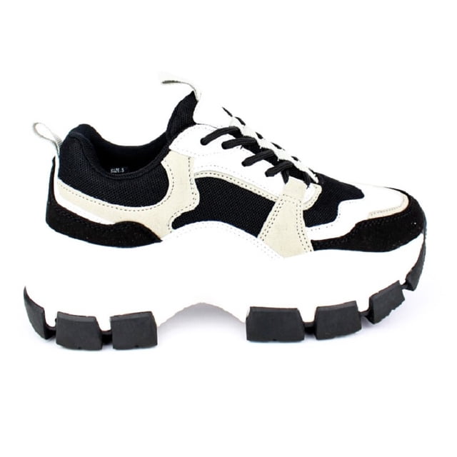 Tenis Sneakers Casual para Dama Hanna MX Damian Black & White