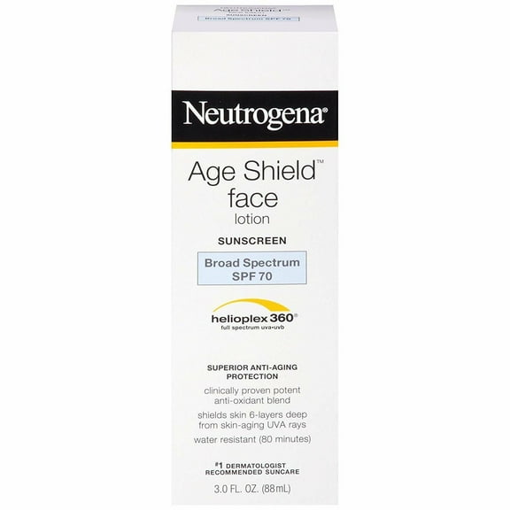 Neutrogena Age Shield Face Sunscreen w/ Oxybenzone Oil Free, 3oz, 2-Pack