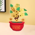 thumbnail image 3 of Abbracc Chinese Artificial Decoration Golden Desktop Cloth Stuffed Potted Ornament for M, 3 of 5