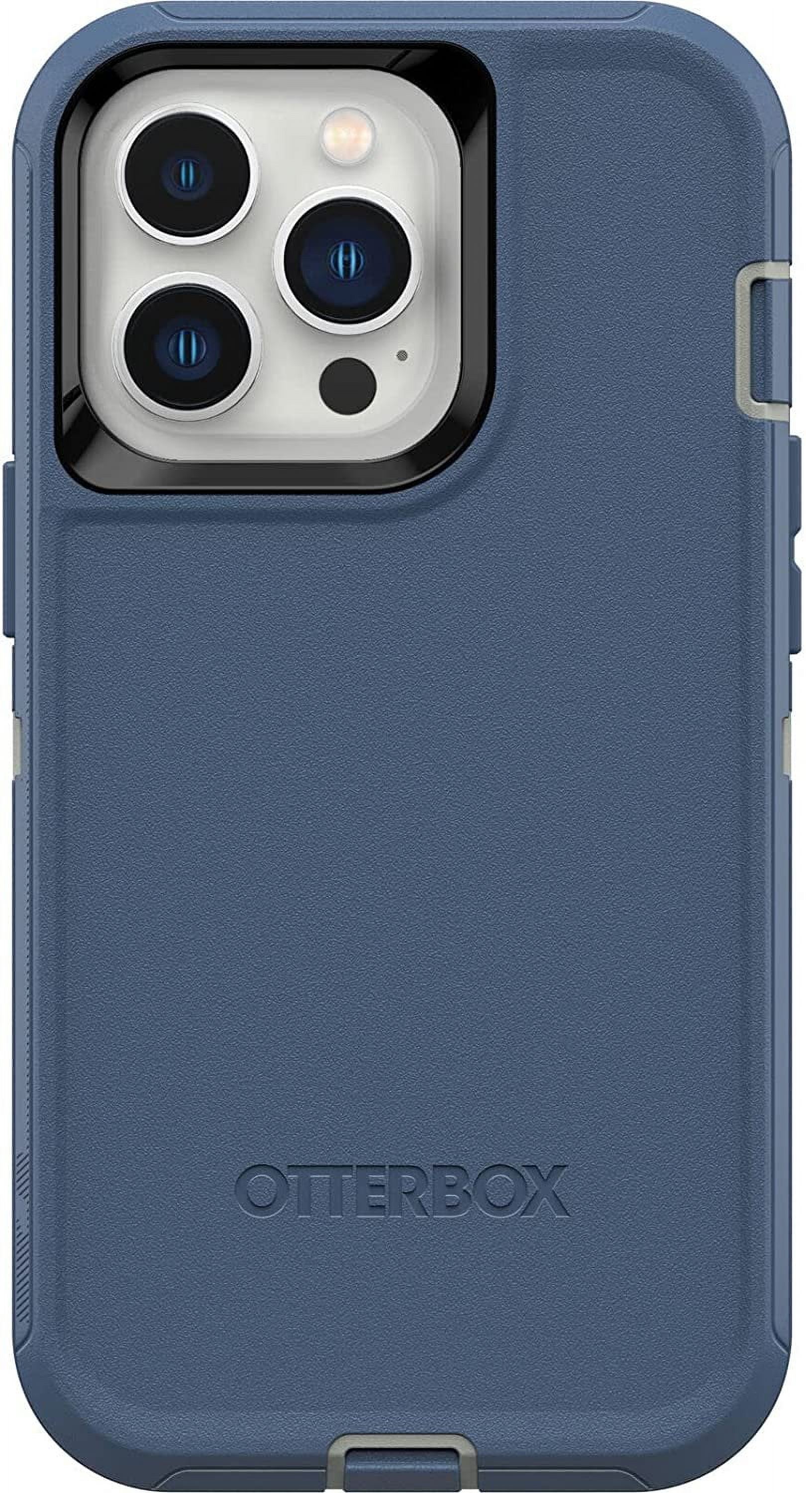 OtterBox Defender Series Screenless Edition Case for iPhone 13 Pro Only - Holster Clip Included - Non-Retail Packaging - Fort Blue