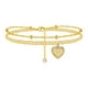 thumbnail image 2 of Tobilleras para mujer, tobilleras con letras, tobilleras de moda para mujer, tobilleras con letras de corazón, tobilleras en capas, pulsera para mujer, 2 of 4