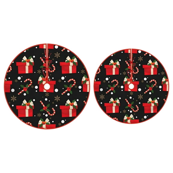 Christmas Tree Skirt, 35 inch Christmas Tree Skirt Collar,Christmas Tree Decorations, Rustic Farmhouse Decor Xmas Holiday Home Party Decorations