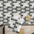 thumbnail image 3 of DEWOO Peel and Stick Backsplash - 10 Sheets of 12"×12" - 3D Adhesive Peel and Stick Tile Backsplash for Kitchen, Bathroom, Wall Tile, Black Gray, 3 of 12