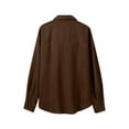 thumbnail image 5 of qucoqpe Womens Corduroy Shirts Jacket Long Sleeve Lapel Button Shirts Fashion Loose Cardigan Tops Fall Shackets Dressy Casual Blouses, 5 of 10