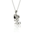 thumbnail image 4 of Peanuts Snoopy Silver Plated 3D Pave Pendent, 18'' Chain, 4 of 4