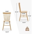 thumbnail image 3 of Dycanpo Wood Dining Chairs Set of 8 with Spindle Back for Kitchen and Dining Room, Natural Color, 3 of 6