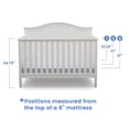 thumbnail image 7 of Delta Children Madrid 5-in-1 Convertible Baby Crib, Bianca White, 7 of 7