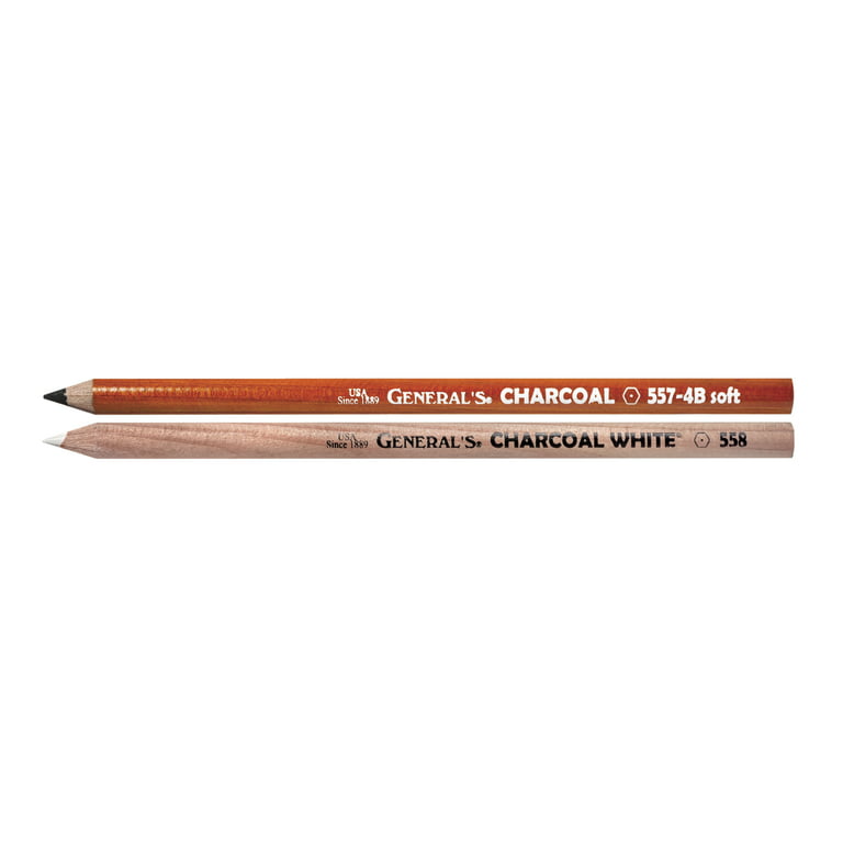  2 Pack General Sketch Pencil Charcoal White Pencils