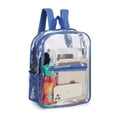 thumbnail image 2 of LAVA Clear Backpack Stadium Approved Heavy Duty Waterproof PVC Transparent School Bag for Travel Security Concerts Sport Events Blue, 2 of 9